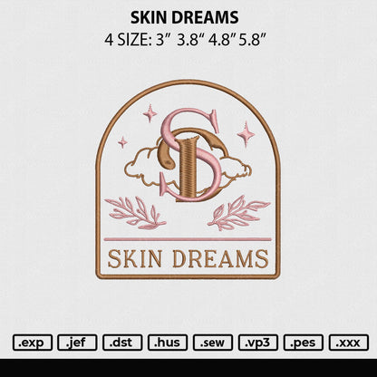 Skin Dreams Embroidery File 4 size