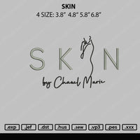 Skin Embroidery File 4 size