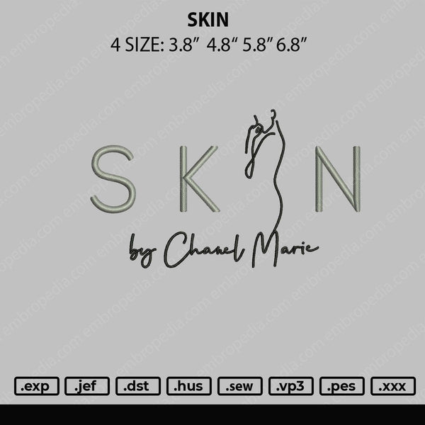 Skin Embroidery File 4 size