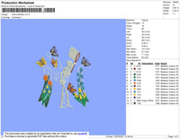 Skull Butterfly Embroidery File 4 size