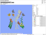 Skull Butterfly Embroidery File 4 size