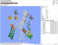 Skull Butterfly Embroidery File 4 size
