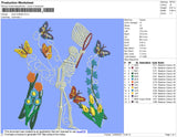 Skull Butterfly Embroidery File 4 size