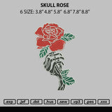 Skull Rose Embroidery File 6 sizes