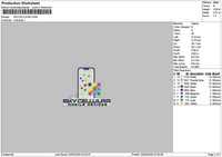 Skycellulartext Embroidery File 6 sizes