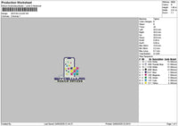Skycellulartext Embroidery File 6 sizes