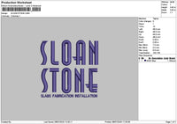 Sloantext Embroidery File 6 sizes