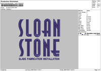 Sloantext Embroidery File 6 sizes