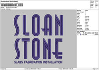 Sloantext Embroidery File 6 sizes