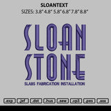 Sloantext Embroidery File 6 sizes