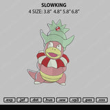 Slowking Embroidery File 4 size
