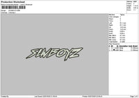 Slwboyztext Embroidery File 6 sizes