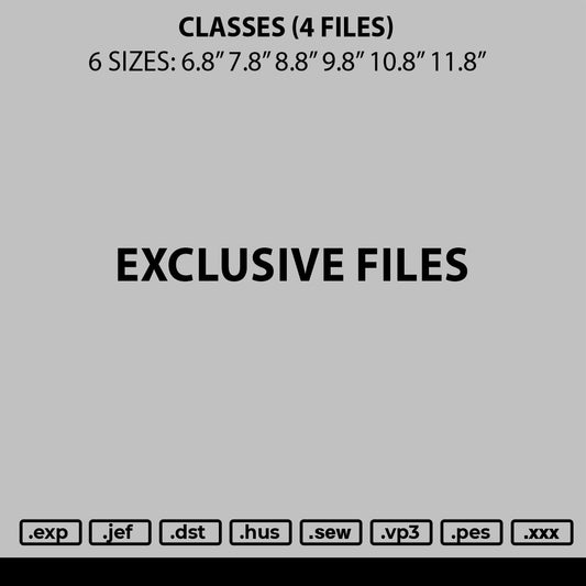 Classes Embroidery 4 Files