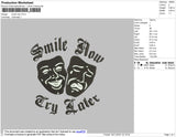 Smile Now Embroidery File 4 size