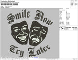 Smile Now Embroidery File 4 size