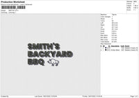Smiths Embroidery File 4 sizes