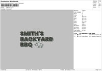 Smiths Embroidery File 6 sizes