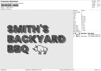 Smiths Embroidery File 4 sizes