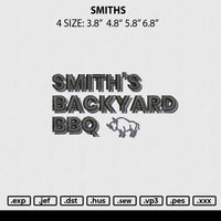 Smiths Embroidery File 4 sizes