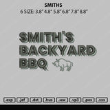 Smiths Embroidery File 6 sizes