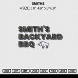 Smiths Embroidery File 4 sizes