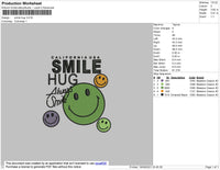Smile Hug Embroidery File 4 size