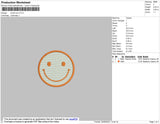 Smile Icon Embroidery File 4 size