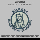 Virtuetext Embroidery File 6 sizes