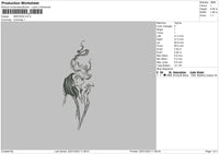 Smoking Line Embroidery File 6 sizes