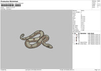 Snake V3 Embroidery File 6 sizes