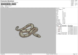 Snake V3 Embroidery File 6 sizes