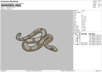 Snake V3 Embroidery File 6 sizes