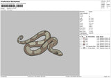 Snake V3 Embroidery File 6 sizes