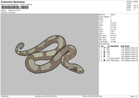 Snake V3 Embroidery File 6 sizes