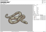 Snake V3 Embroidery File 6 sizes