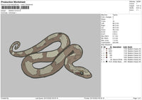 Snake V3 Embroidery File 6 sizes
