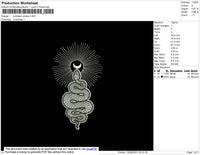 Sunbeam Snake Embroidery File 4 size
