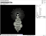 Sunbeam Snake Embroidery File 4 size