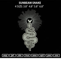 Sunbeam Snake Embroidery File 4 size