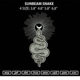 Sunbeam Snake Embroidery File 4 size