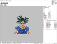 Son Goku Embroidery File 5 size