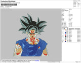 Son Goku Embroidery File 5 size