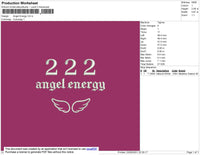 Angel Energy Embroidery File 4 size