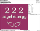 Angel Energy Embroidery File 4 size