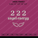 Angel Energy Embroidery File 4 size