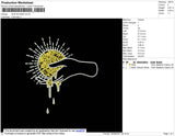 Sun In Hand Embroidery File 4 size