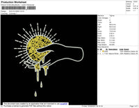 Sun In Hand Embroidery File 4 size