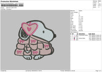 Snoopy0504 Embroidery File 6 sizes