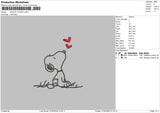 Snoopy0705 Embroidery File 6 sizes