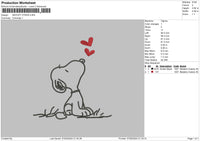 Snoopy0705 Embroidery File 6 sizes